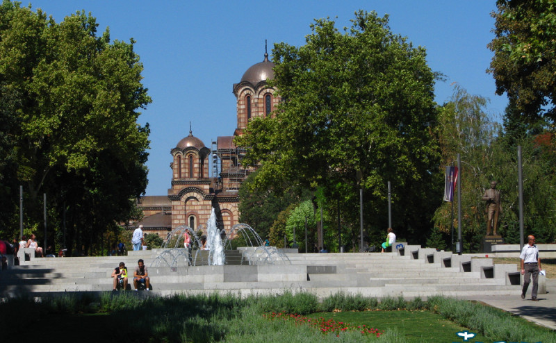 St. Mark church in Tašmajdan park, Belgrade