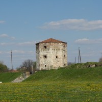 Nebojša tower and meadow in spring
