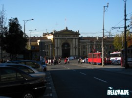 Main entrance to Belgrade train station